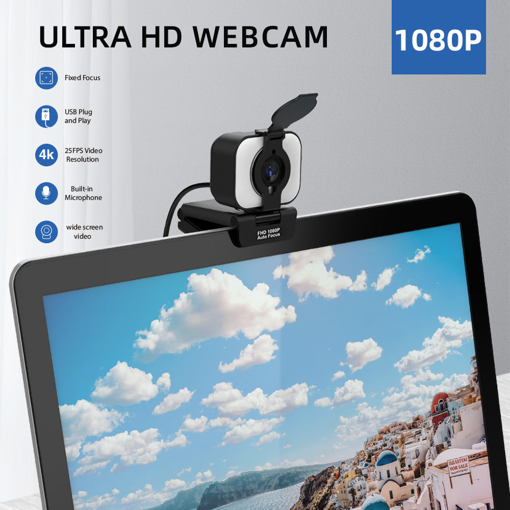 ノーブランド 新品 リングライト照明付きテレワークWeb会議用